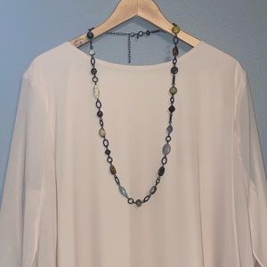 Premier Designs opera length colorfully beaded opera length necklace EUC